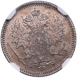 Finland, Russia 25 Penniä 1891 L - NGC MS 65
