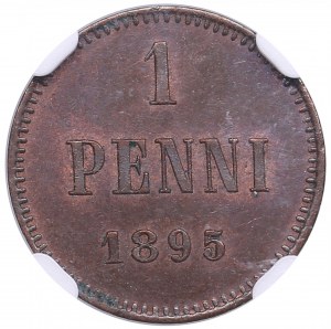 Finland, Russia 1 Penni 1895 - NGC MS 65 BN