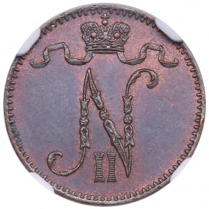 Finland, Russia 1 Penni 1895 - NGC MS 65 BN
