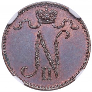 Finland, Russia 1 Penni 1895 - NGC MS 65 BN