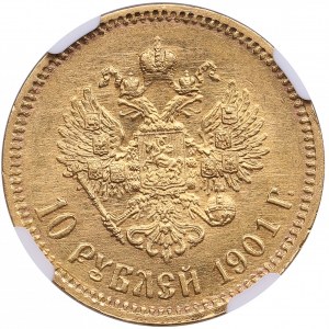 Russia 10 Roubles 1901 ФЗ - NGC AU 58