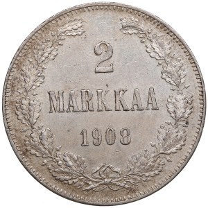 Finland, Russia 2 Markkaa 1908 L