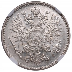 Finland, Russia 50 Penniä 1911 L - NGC MS 64