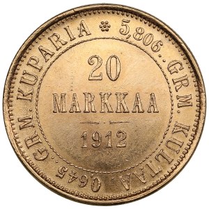 Finland, Russia 20 Markkaa 1912 S