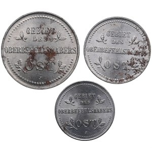 Collection of German (OST) 1916 Military Coinage (Occupation issue for Russian territories) - 3, 2, 1 kopeck 1916 J (3)