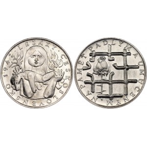 Czechoslovakia Silver Medal 30th Anniversary - Rose of Lidice 1942 1972 (ND)