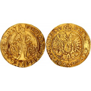 Bohemia 2 Dukat 1637 Prague Mint