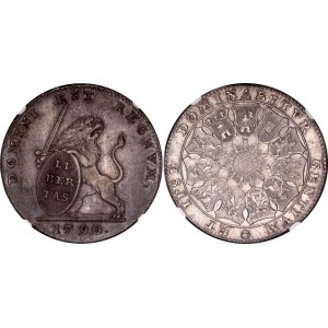 Austrian Netherlands 3 Florin / 3 Gulden 1790 NGC MS 63