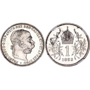 Austria 1 Corona 1893 NGC MS 62