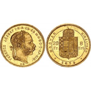 Hungary 8 Forint / 20 Francs 1879 KB