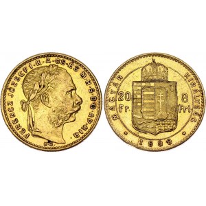 Hungary 8 Forint / 20 Francs 1888 KB