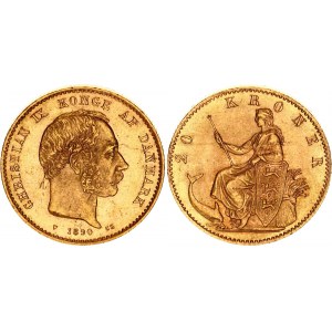 Denmark 20 Kroner 1890 CS