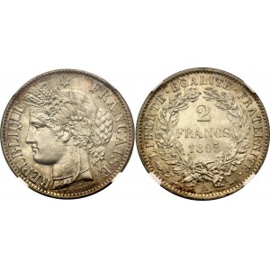France 2 Francs 1895 A NGC MS 64