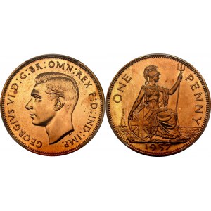 Great Britain 1 Penny 1937 PCGS PR 65 RD