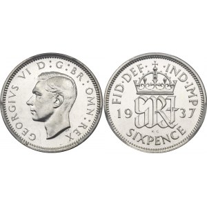 Great Britain 6 Pence 1937 PCGS PR 67
