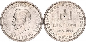 Lithuania 10 Litu 1938