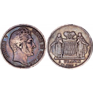 Monaco 5 Francs 1837 M