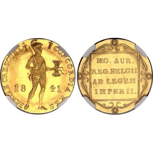 Netherlands 1 Dukat 1841 St. Petersburg Mint NGC MS 63+