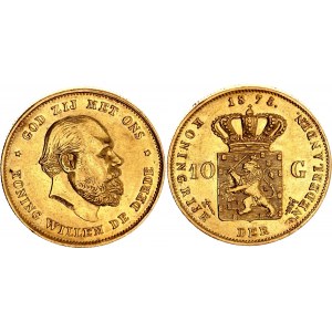 Netherlands 10 Gulden 1875