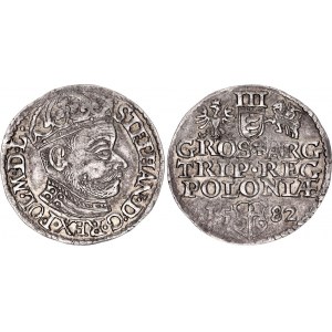 Poland 3 Groszy / Trojak 1582 Olkusz Mint R1