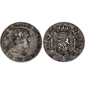 Spain 20 Reales 1823 B SP