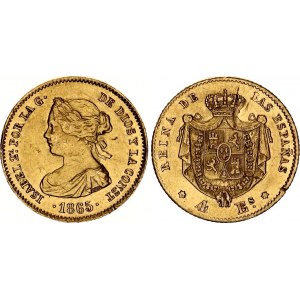 Spain 4 Escudos 1865