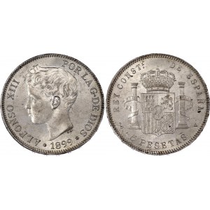 Spain 5 Pesetas 1899 (99) SGV