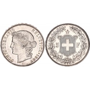 Switzerland 5 Francs 1907 B