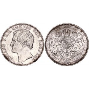 German States Saxony-Albertine 2 Taler 1861 B