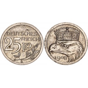 Germany - Empire 25 Pfennig 1908 D Pattern