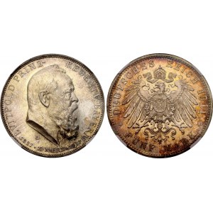 Germany - Empire Bavaria 5 Mark 1911 D NGC MS 64