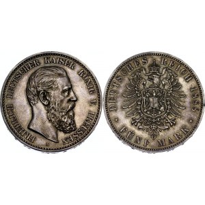 Germany - Empire Prussia 5 Mark 1888 A