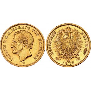 Germany - Empire Saxony-Albertine 20 Mark 1872 E