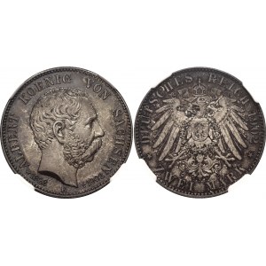 Germany - Empire Saxony-Albertine 2 Mark 1902 E NGC MS 64