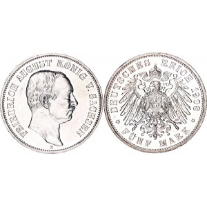 Germany - Empire Saxony-Albertine 5 Mark 1908 E