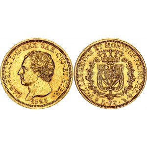 Italian States Sardinia 80 Lire 1828 L