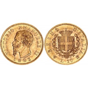 Italy 10 Lire 1863 T BN