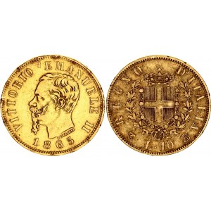 Italy 10 Lire 1865 T BN