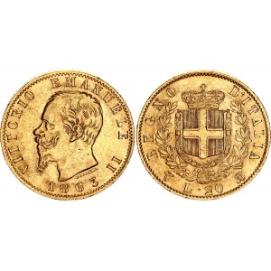 Italy 20 Lire 1863 T BN