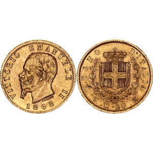 Italy 20 Lire 1868 T BN