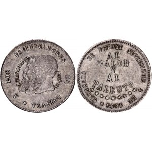 Bolivia 1/2 Melgarejo 1865