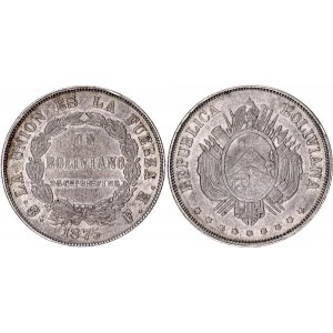 Bolivia 1 Boliviano 1875 PTS FE