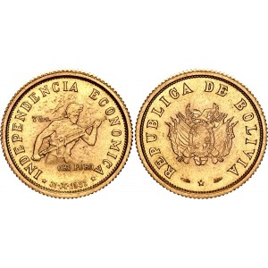 Bolivia Gold Round Revolution 1952