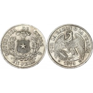 Chile 1 Peso 1879 So