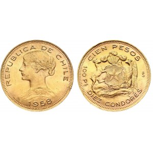 Chile 100 Pesos 1958 So