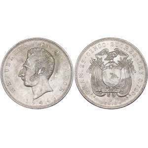 Ecuador 5 Sucres 1944 NGC MS 64