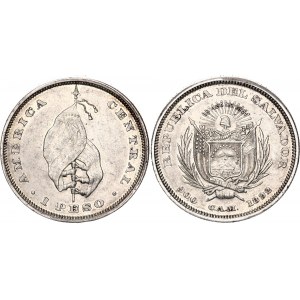 El Salvador 1 Peso 1892 C.A.M.