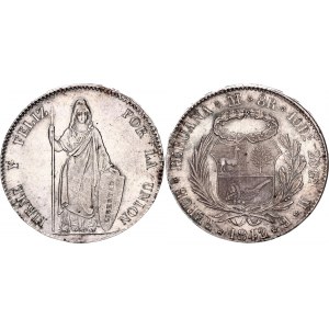 Peru 8 Reales 1842 LIMAE MB