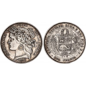 Peru 1 Peseta 1880 BF