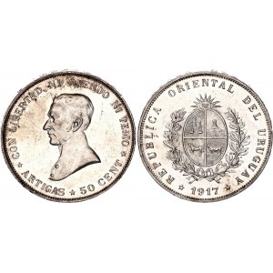 Uruguay 50 Centesimos 1917